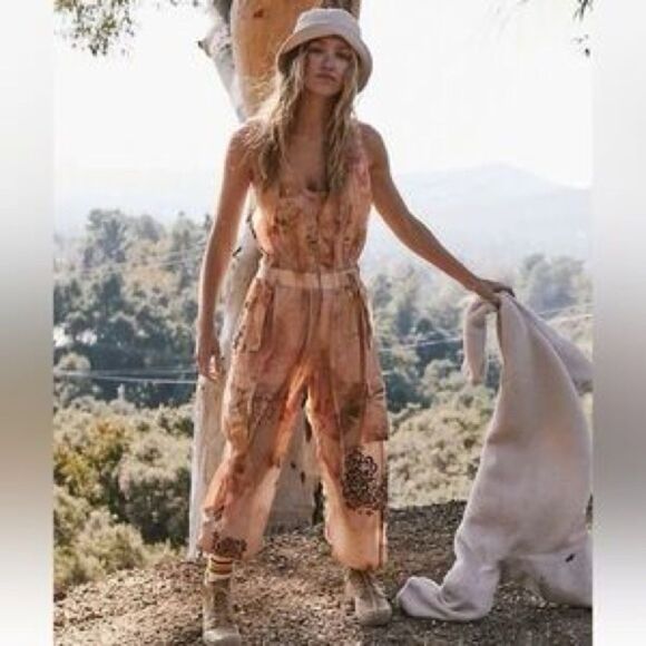Free People Movement Colorburst Embroidered One Piece Jumpsuit NWT SizeXS